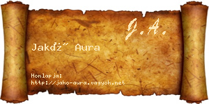 Jakó Aura névjegykártya